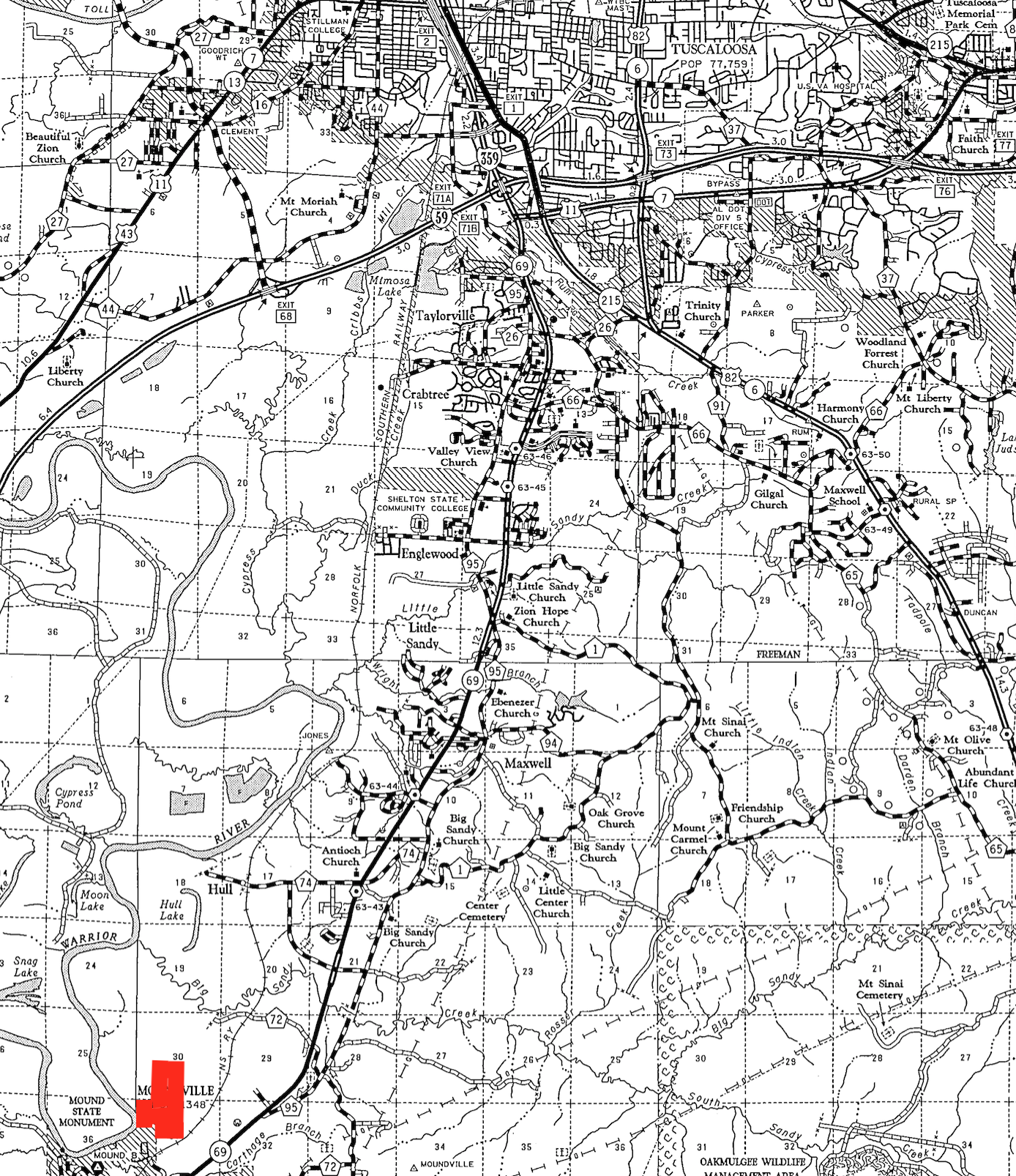 169 acres in Tuscaloosa County, Alabama