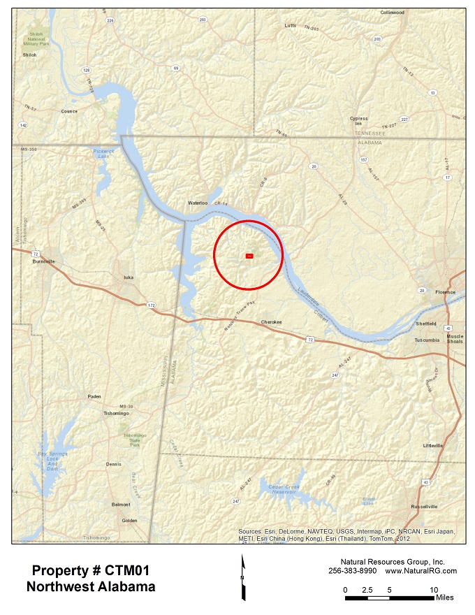 77 acres in Colbert County, Alabama
