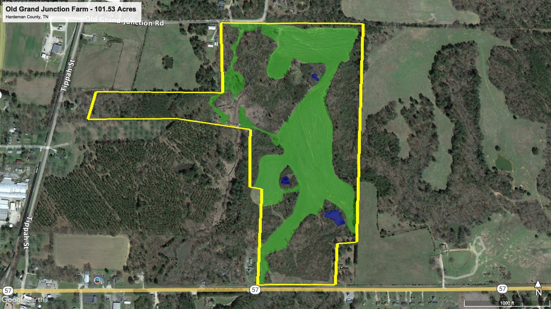 101.53 acres in Hardeman County, Tennessee