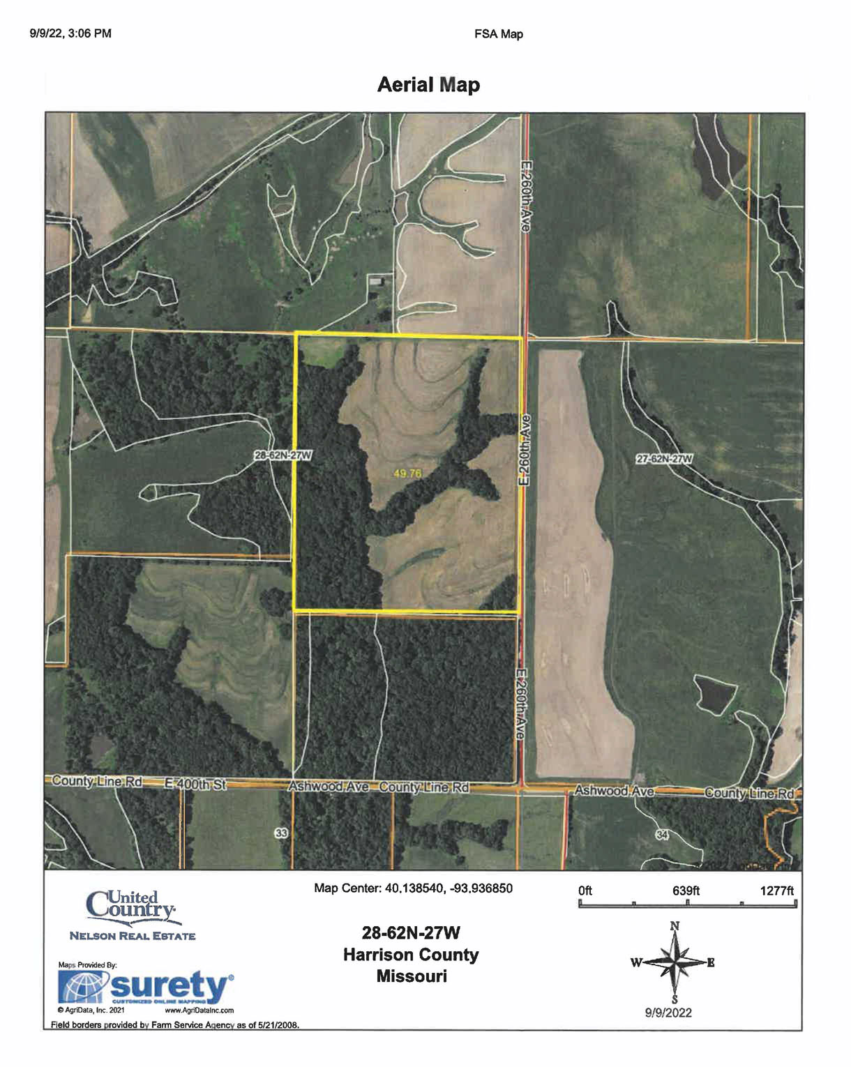 50 acres in Harrison County, Missouri