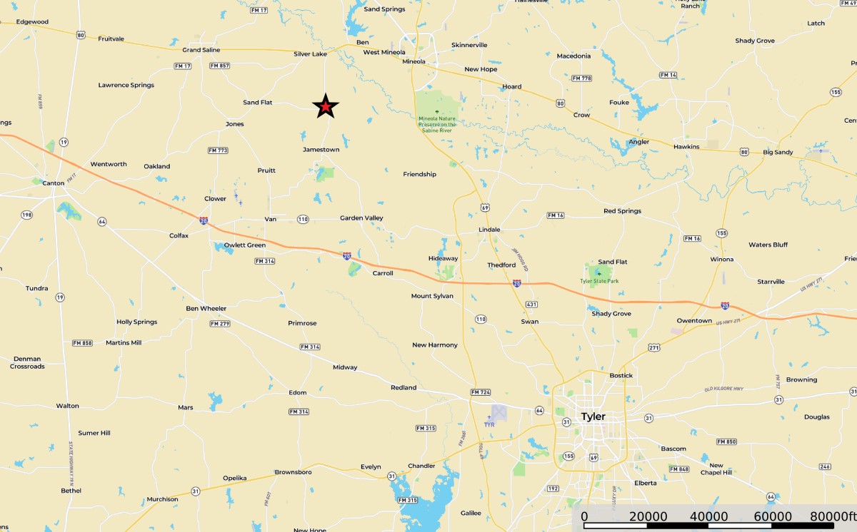 81 acres in Smith County, Texas